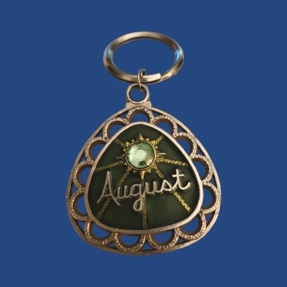 3/$30 HALLMARK August Birthstone Keychain